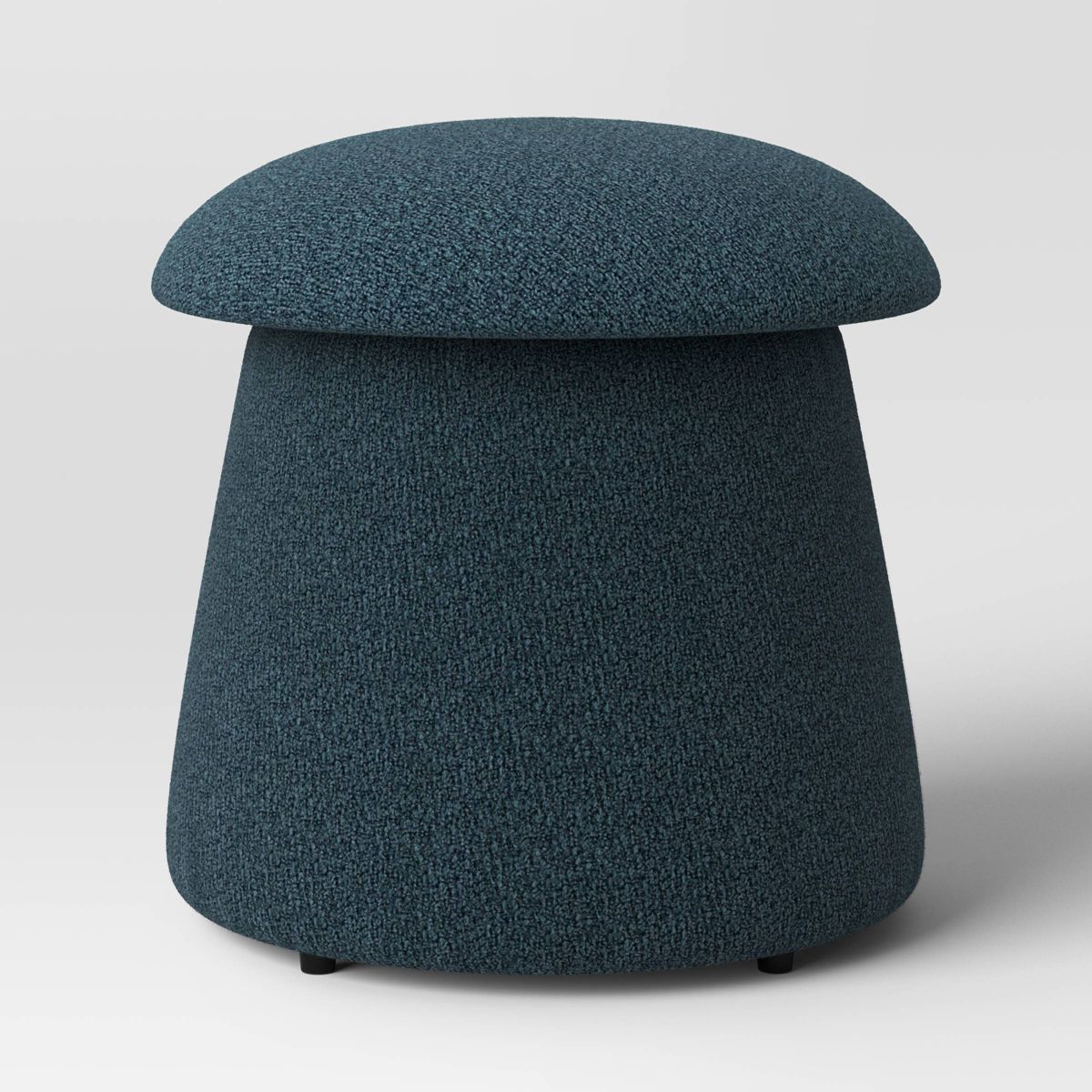 Mushroom Upholstered Storage Ottoman Boucle